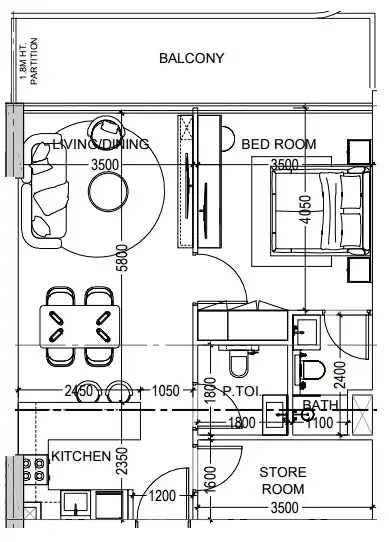 Dugasta Al Haseen Residences 6 floor plan