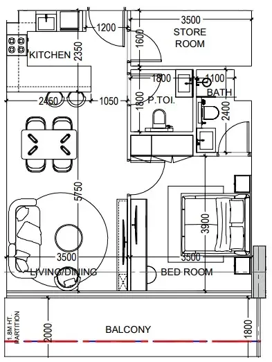 Dugasta Al Haseen Residences 6 floor plan