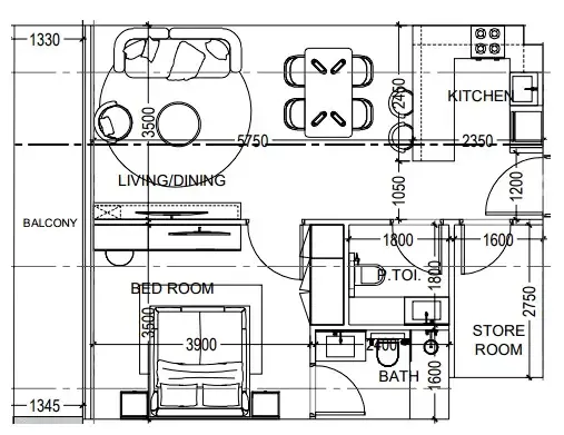 Dugasta Al Haseen Residences 6 floor plan