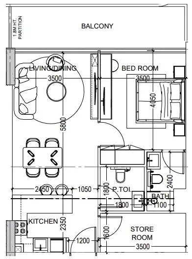 Dugasta Al Haseen Residences 6 floor plan