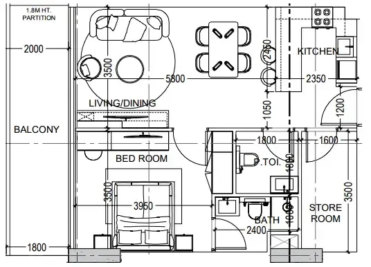 Dugasta Al Haseen Residences 6 floor plan