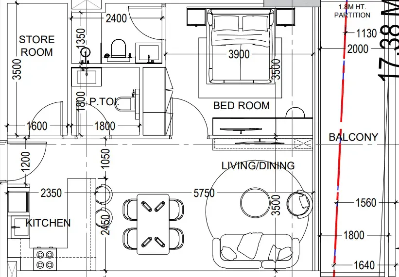Dugasta Al Haseen Residences 6 floor plan