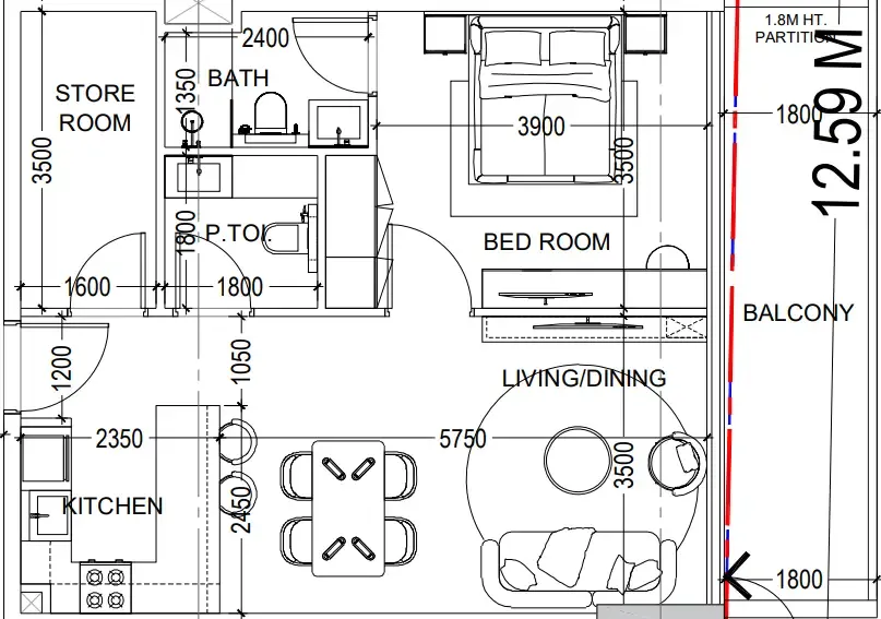 Dugasta Al Haseen Residences 6 floor plan
