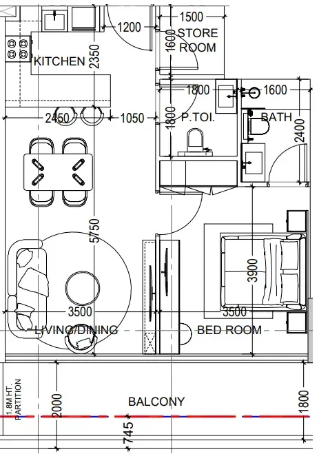 Dugasta Al Haseen Residences 6 floor plan