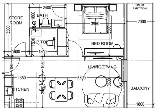 Dugasta Al Haseen Residences 6 floor plan