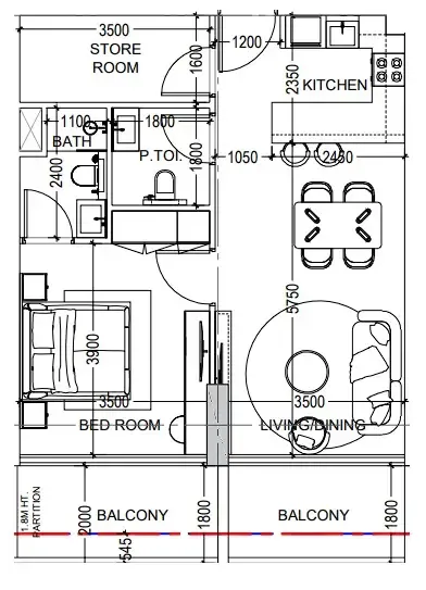 Dugasta Al Haseen Residences 6 floor plan