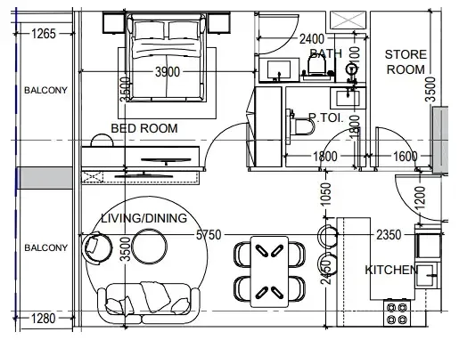 Dugasta Al Haseen Residences 6 floor plan