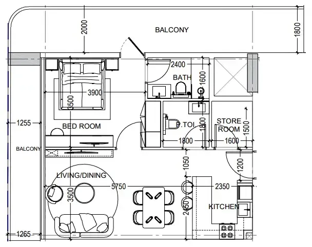 Dugasta Al Haseen Residences 6 floor plan