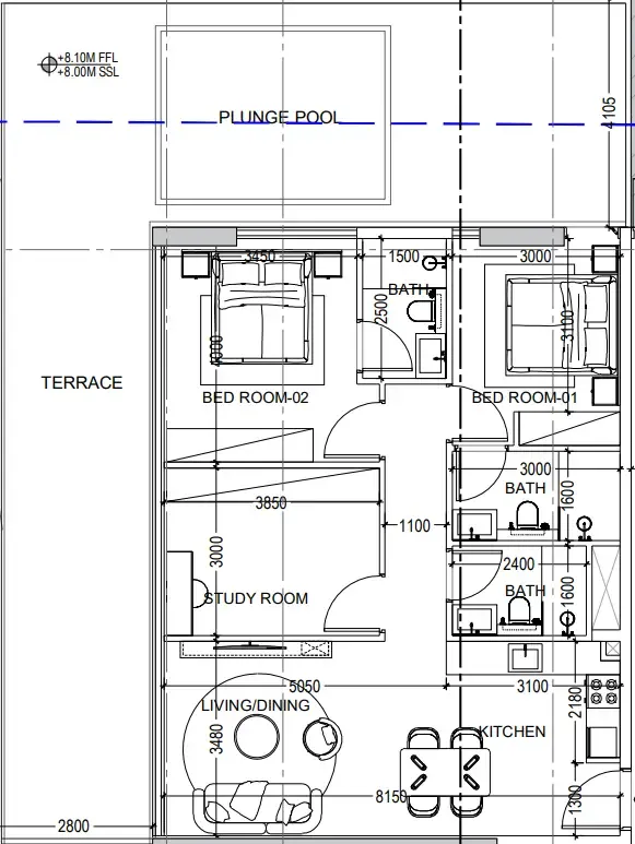 Dugasta Al Haseen Residences 6 floor plan