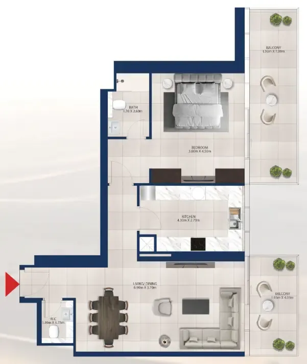 Dubai Investments Real Estate Al Vista floor plan