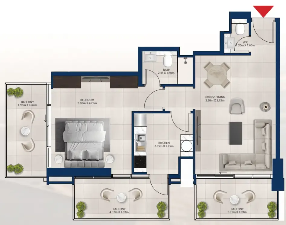 Dubai Investments Real Estate Al Vista floor plan
