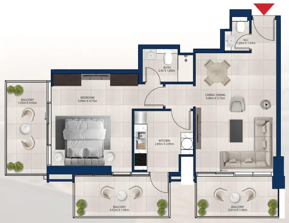 Dubai Investments Real Estate Al Vista floor plan
