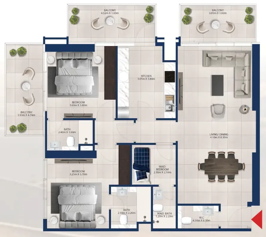 Dubai Investments Real Estate Al Vista floor plan