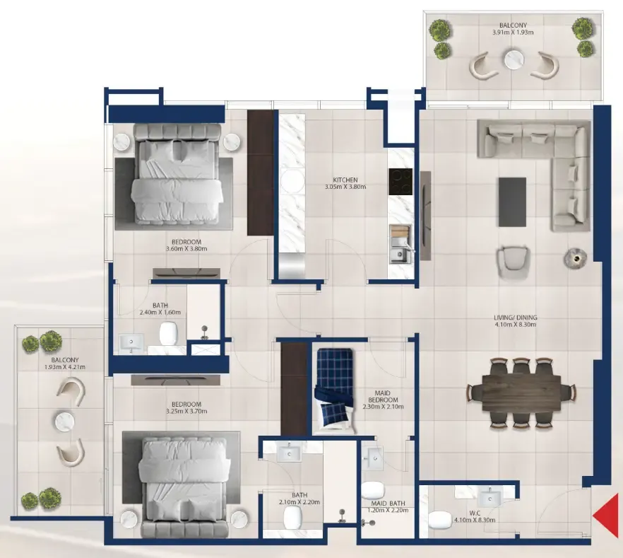 Dubai Investments Real Estate Al Vista floor plan