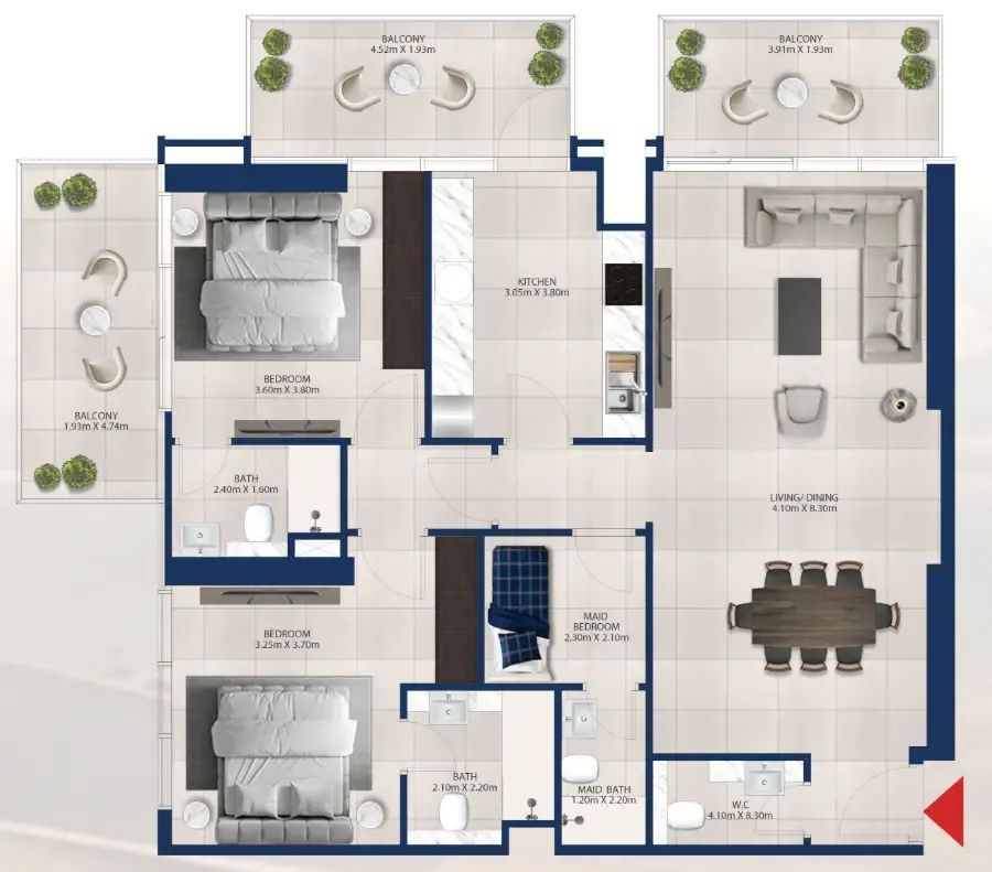 Dubai Investments Real Estate Al Vista floor plan