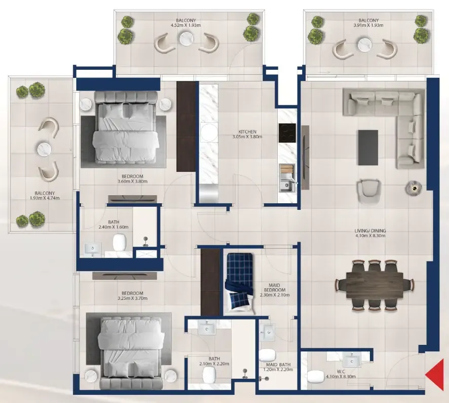 Dubai Investments Real Estate Al Vista floor plan