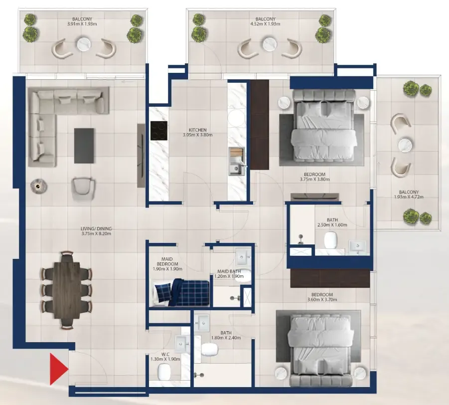 Dubai Investments Real Estate Al Vista floor plan