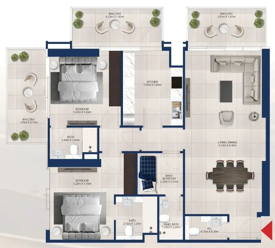 Dubai Investments Real Estate Al Vista floor plan