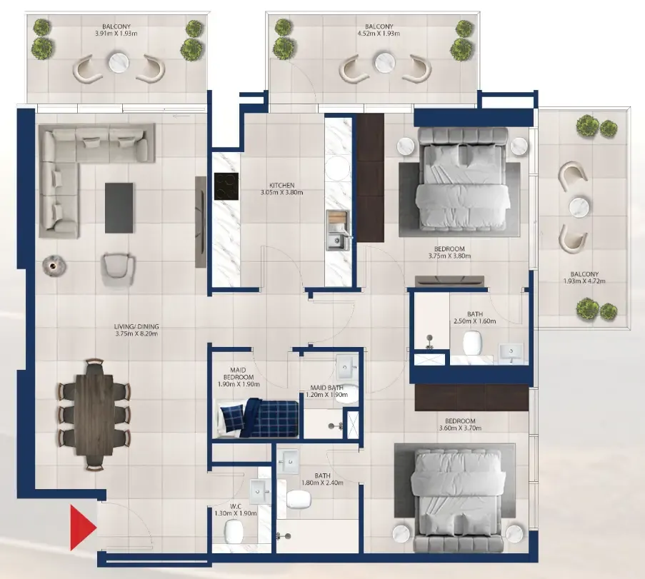 Dubai Investments Real Estate Al Vista floor plan