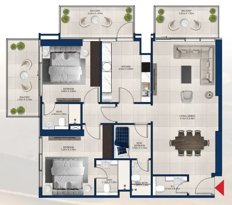 Dubai Investments Real Estate Al Vista floor plan