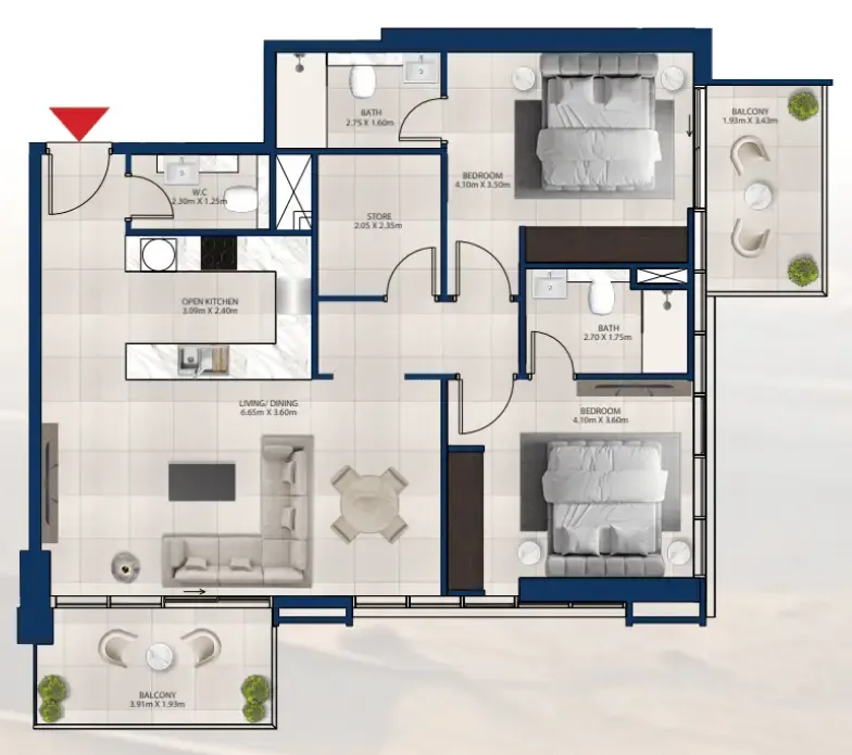Dubai Investments Real Estate Al Vista floor plan