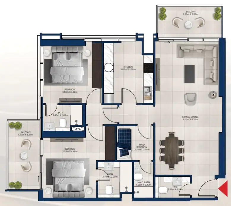 Dubai Investments Real Estate Al Vista floor plan