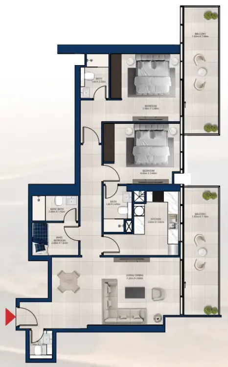 Dubai Investments Real Estate Al Vista floor plan