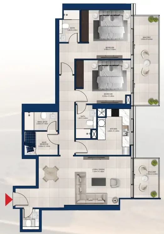 Dubai Investments Real Estate Al Vista floor plan