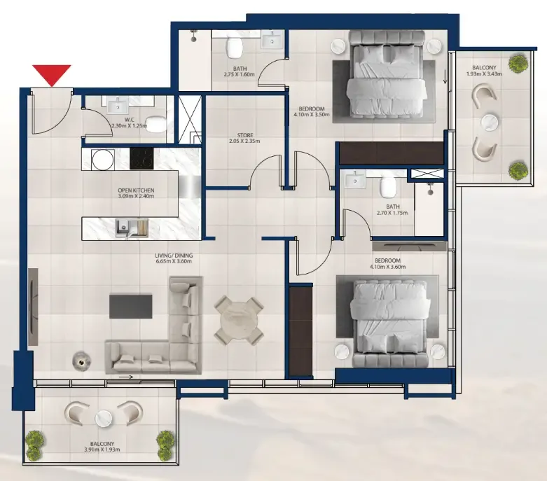 Dubai Investments Real Estate Al Vista floor plan