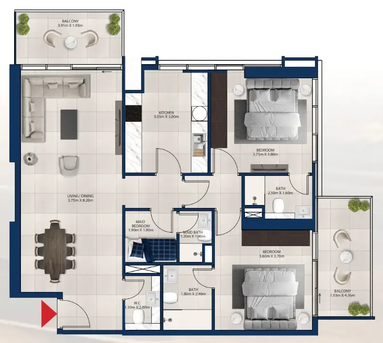 Dubai Investments Real Estate Al Vista floor plan