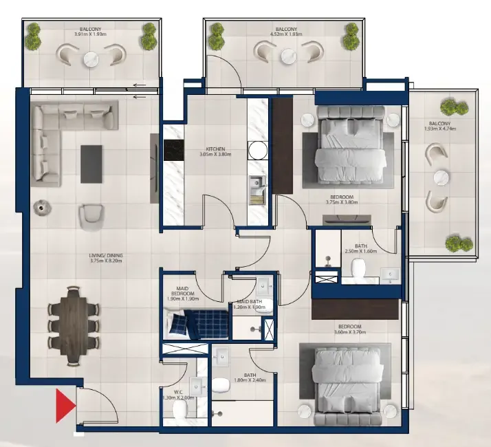 Dubai Investments Real Estate Al Vista floor plan