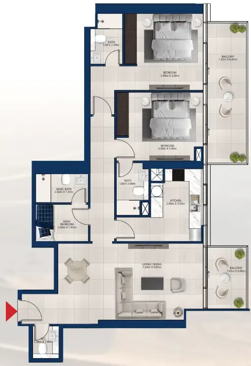 Dubai Investments Real Estate Al Vista floor plan