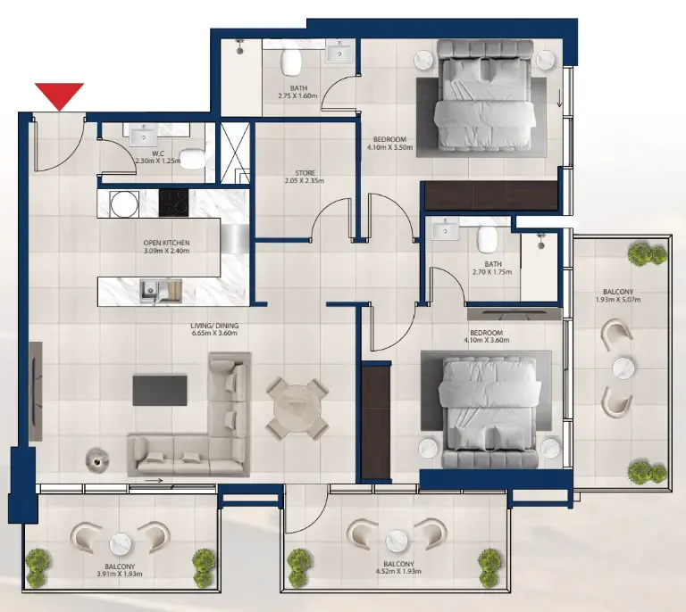 Dubai Investments Real Estate Al Vista floor plan