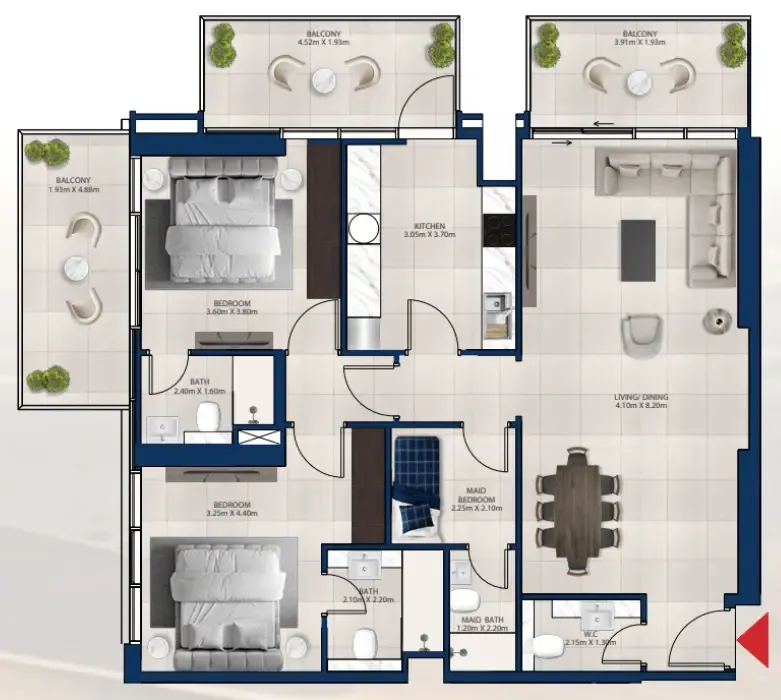 Dubai Investments Real Estate Al Vista floor plan