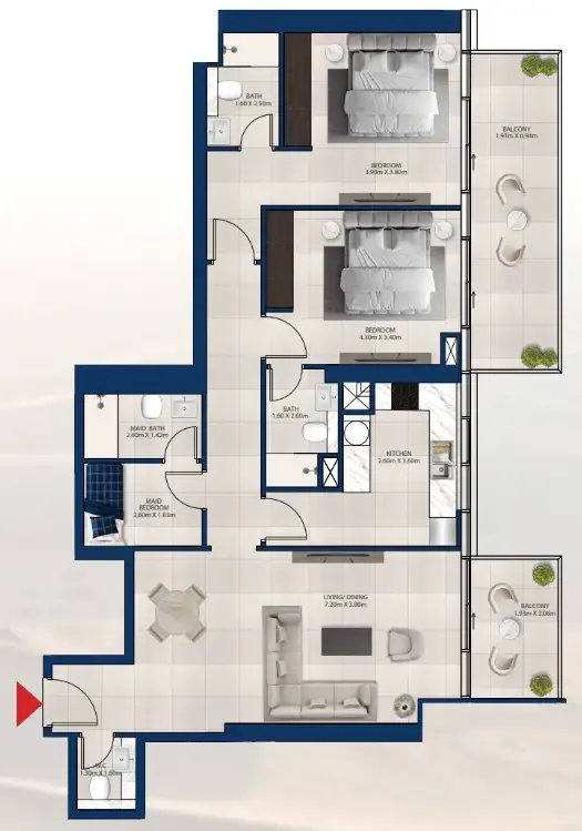 Dubai Investments Real Estate Al Vista floor plan