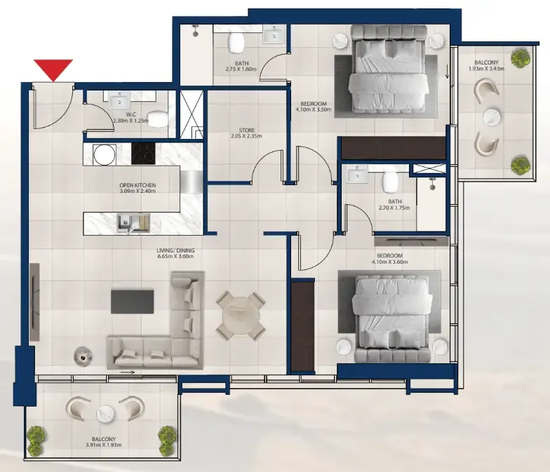 Dubai Investments Real Estate Al Vista floor plan