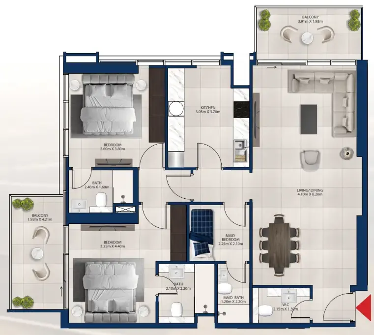 Dubai Investments Real Estate Al Vista floor plan