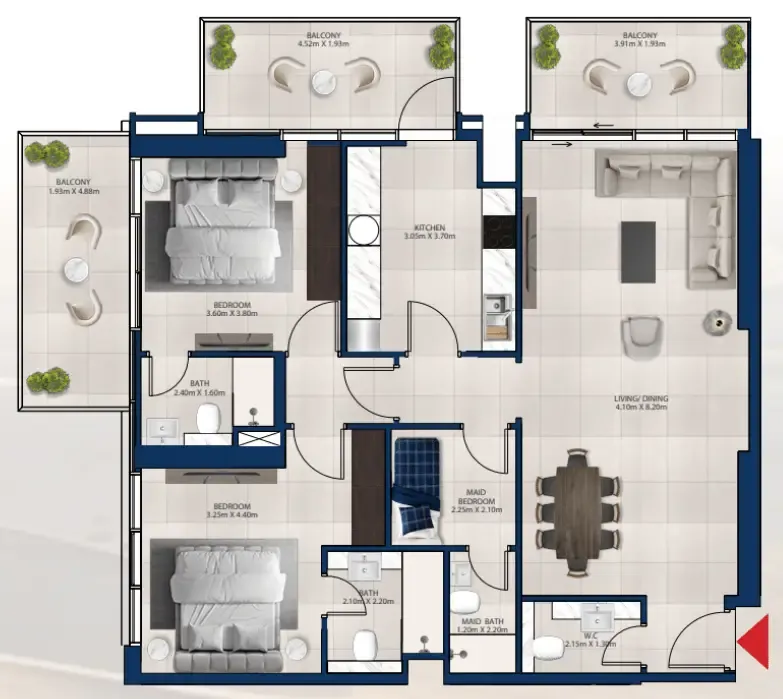 Dubai Investments Real Estate Al Vista floor plan