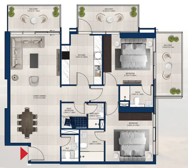 Dubai Investments Real Estate Al Vista floor plan