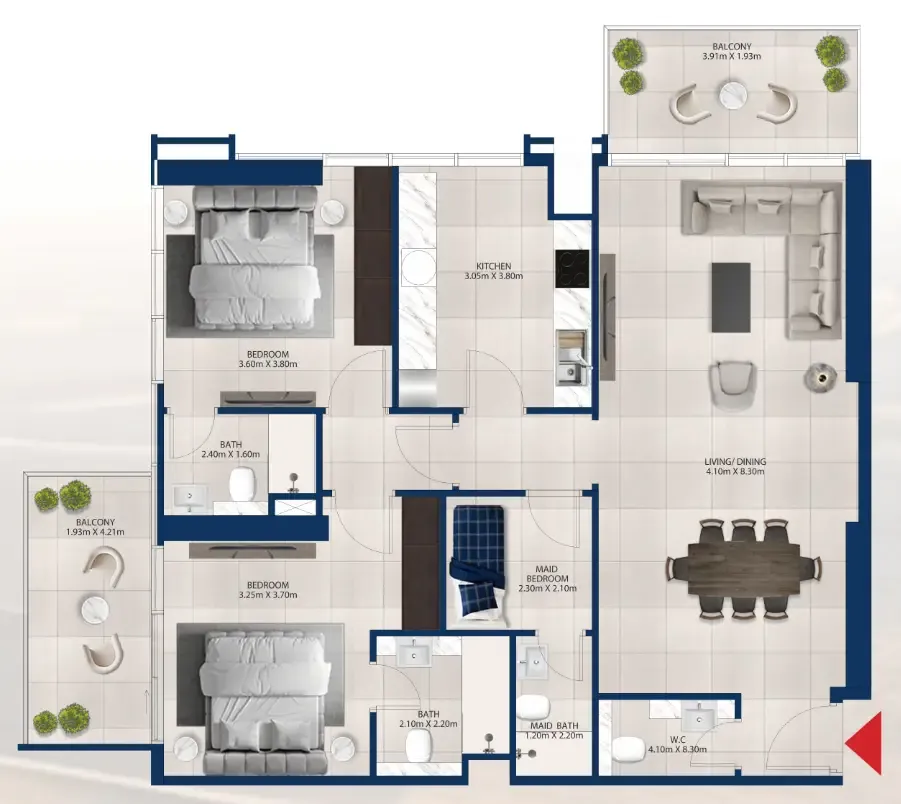 Dubai Investments Real Estate Al Vista floor plan
