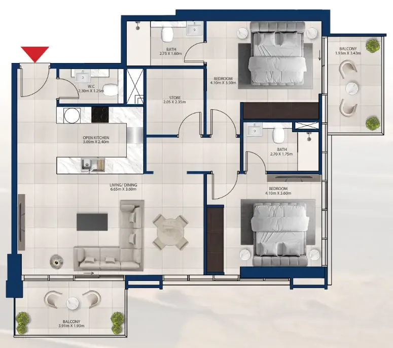 Dubai Investments Real Estate Al Vista floor plan