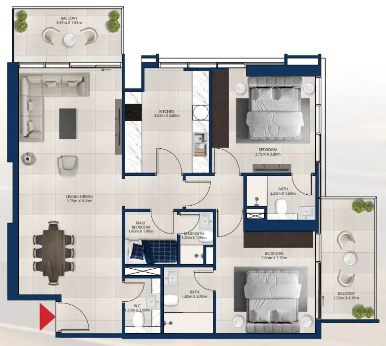 Dubai Investments Real Estate Al Vista floor plan