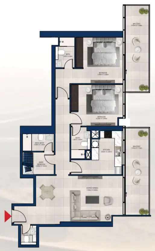Dubai Investments Real Estate Al Vista floor plan