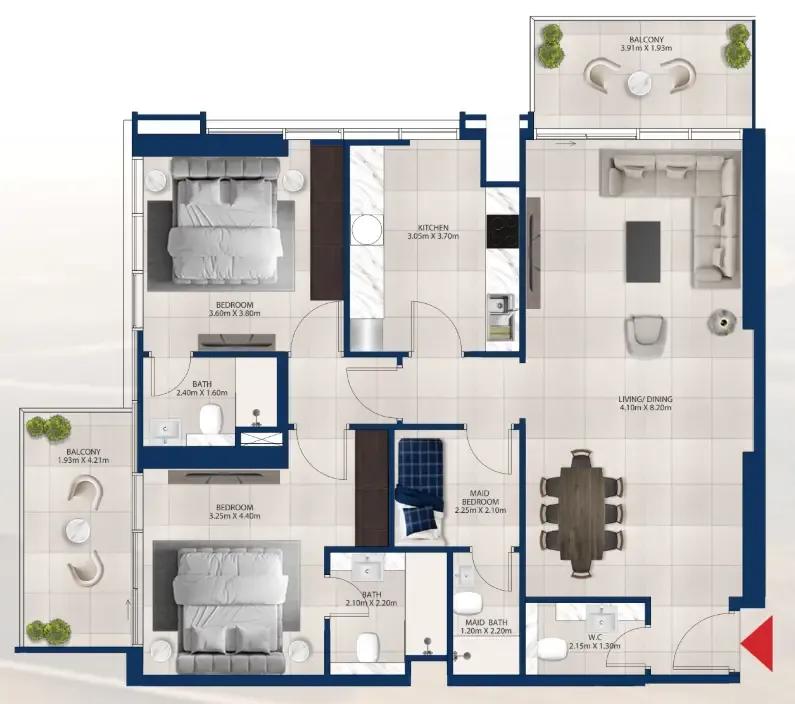 Dubai Investments Real Estate Al Vista floor plan
