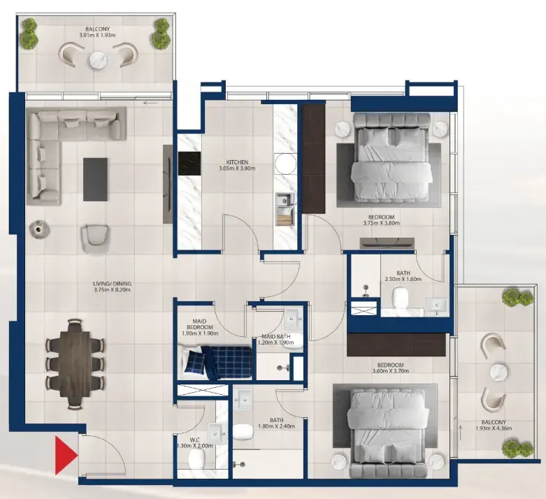 Dubai Investments Real Estate Al Vista floor plan