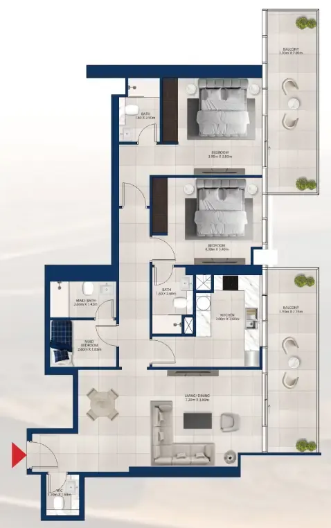 Dubai Investments Real Estate Al Vista floor plan