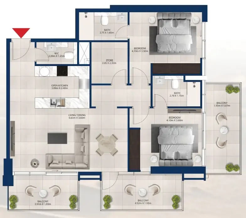 Dubai Investments Real Estate Al Vista floor plan