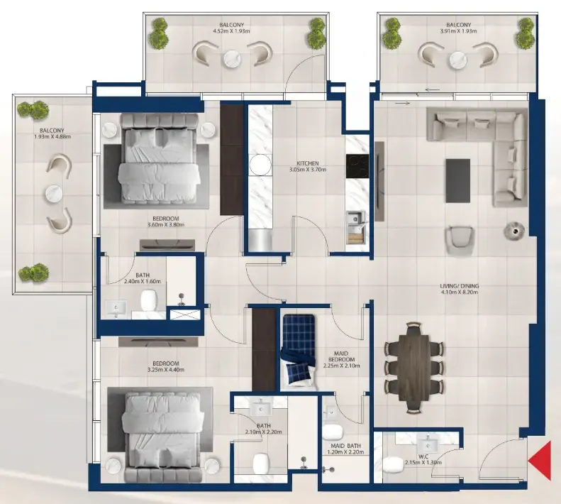 Dubai Investments Real Estate Al Vista floor plan