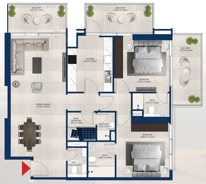 Dubai Investments Real Estate Al Vista floor plan