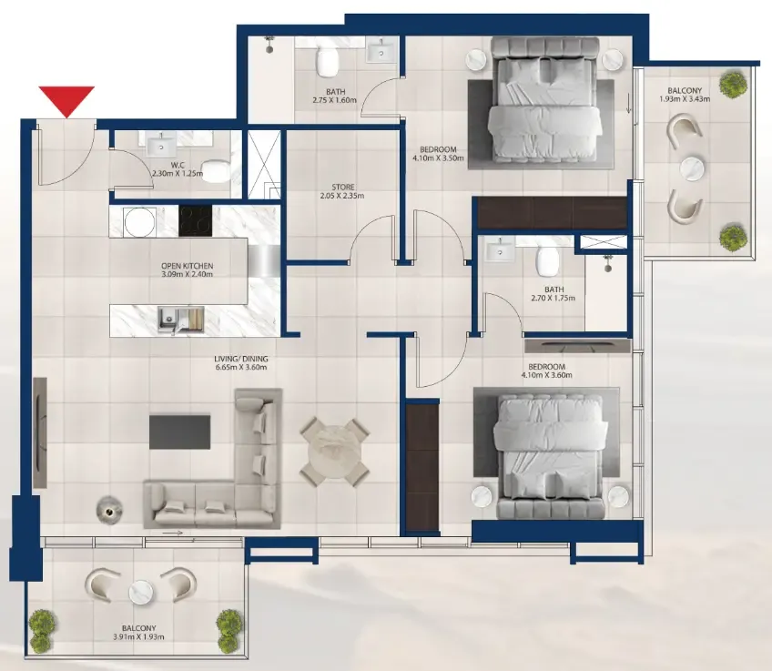 Dubai Investments Real Estate Al Vista floor plan